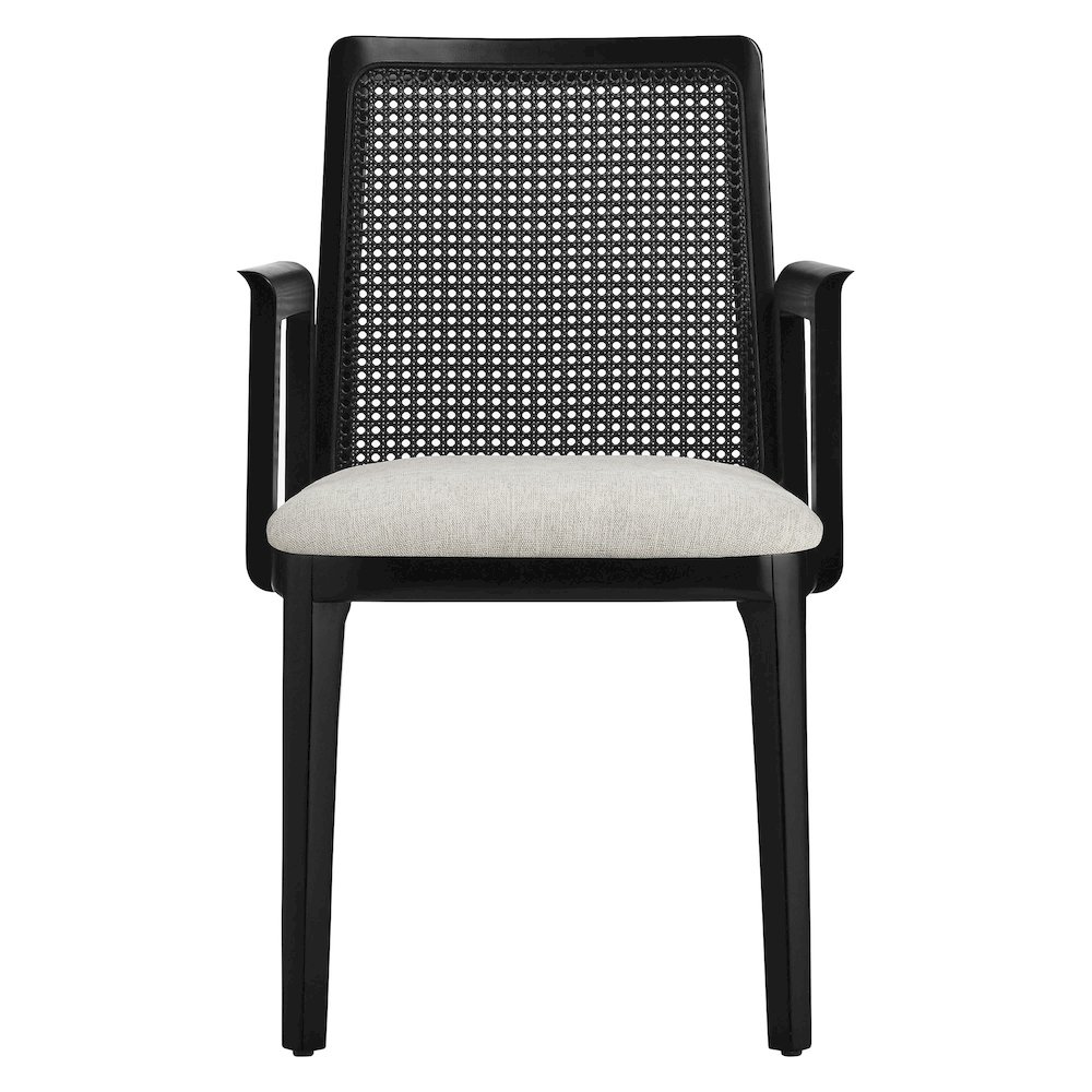 Monarch Wood and Rattan Dining Armchair. Picture 6