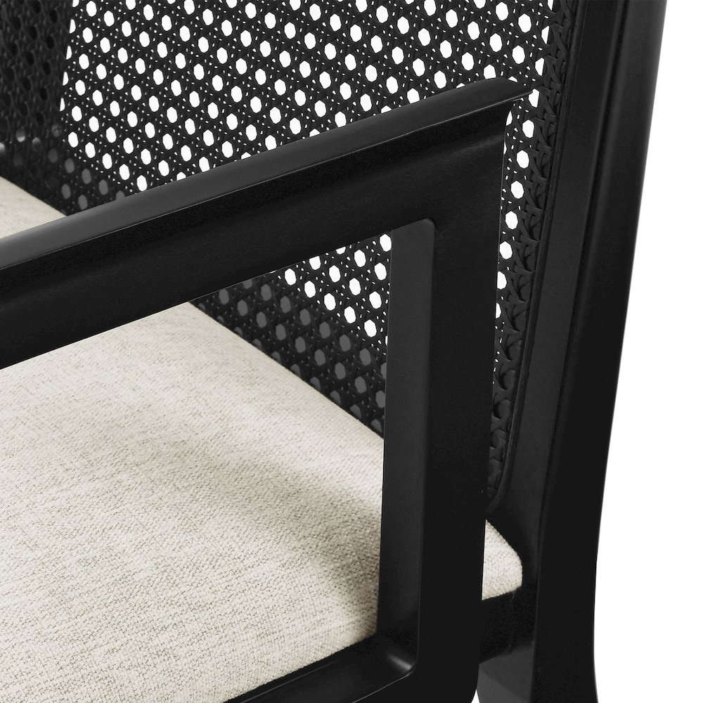 Monarch Wood and Rattan Dining Armchair. Picture 7
