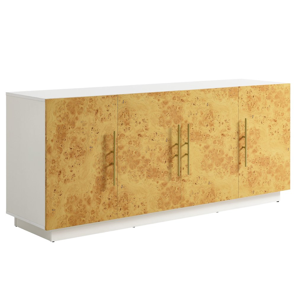 Abel 69 Inch Burl Wood Sideboard Buffet TV Stand. Picture 1