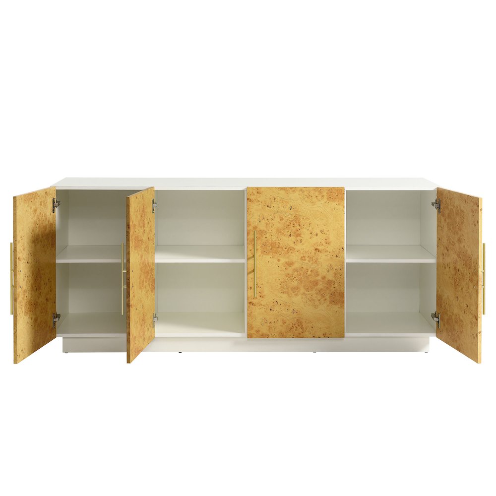 Abel 69 Inch Burl Wood Sideboard Buffet TV Stand. Picture 7
