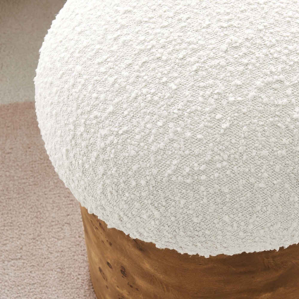 Breeze Boucle Upholstered Ottoman. Picture 11