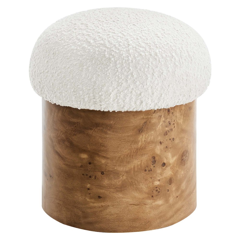 Breeze Boucle Upholstered Ottoman. Picture 1