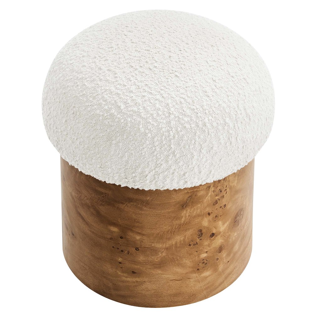 Breeze Boucle Upholstered Ottoman. Picture 5