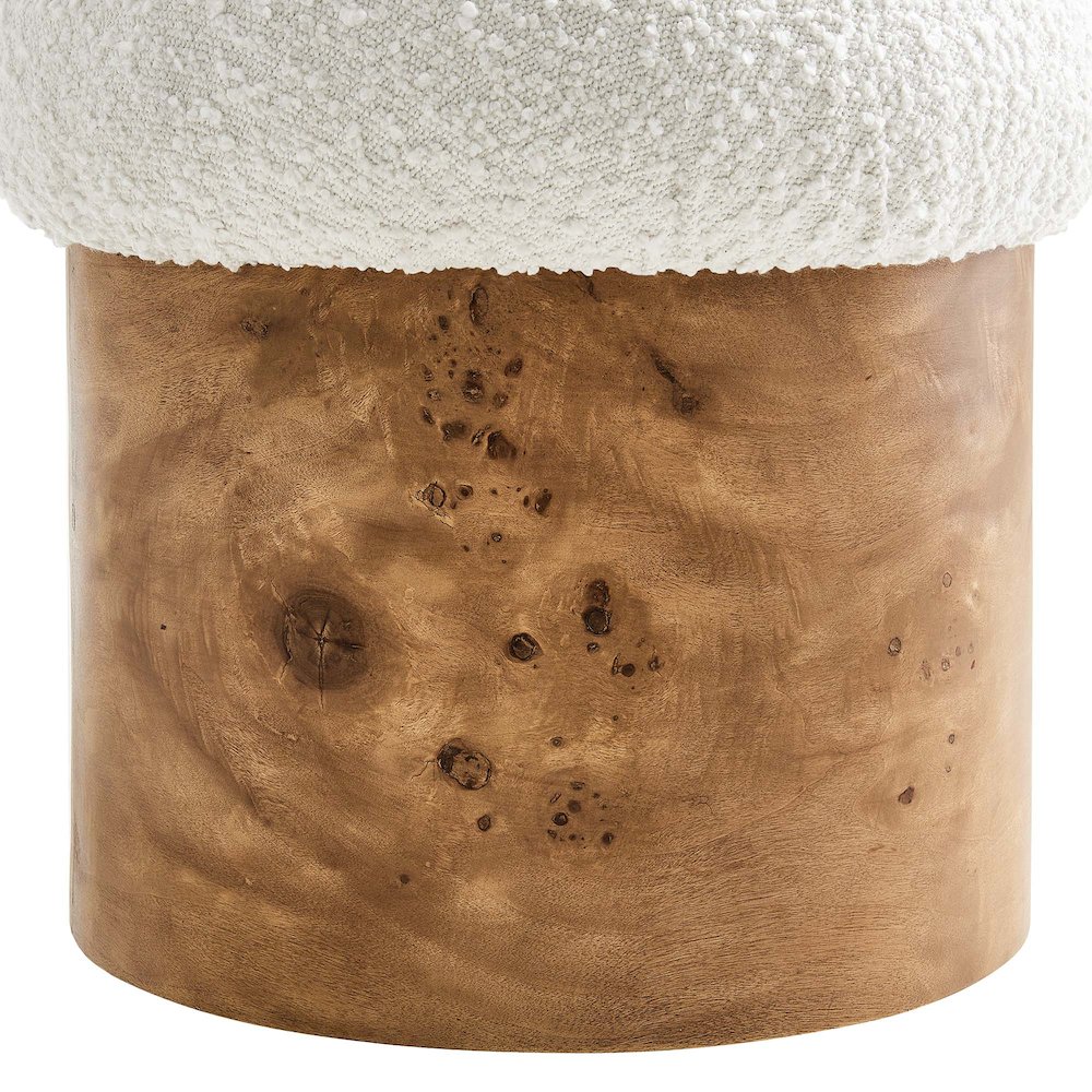 Breeze Boucle Upholstered Ottoman. Picture 9