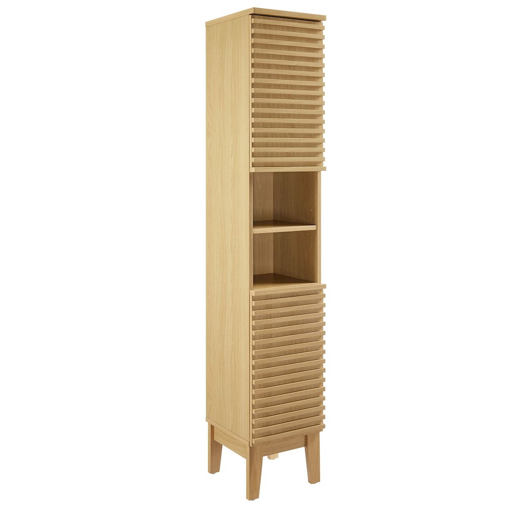 Render Tall Narrow Bathroom Storage Cabinet. Picture 1