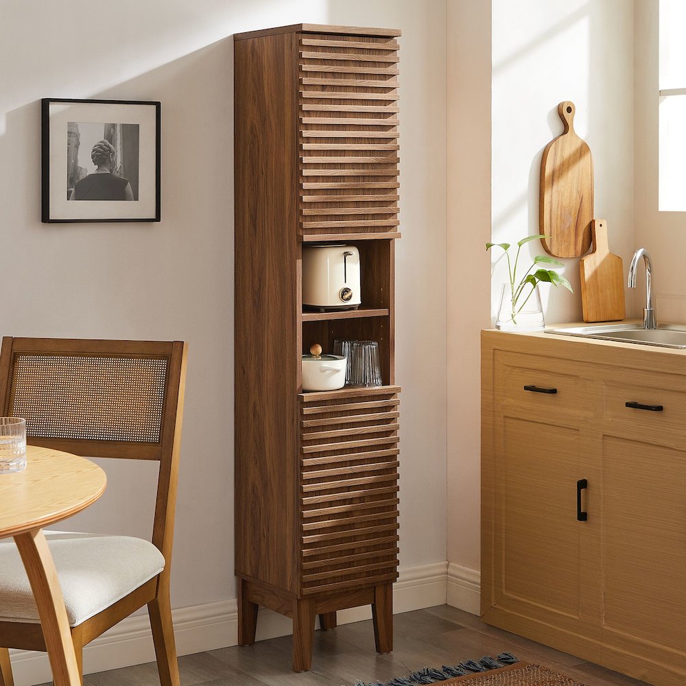 Render Tall Narrow Bathroom Storage Cabinet. Picture 8