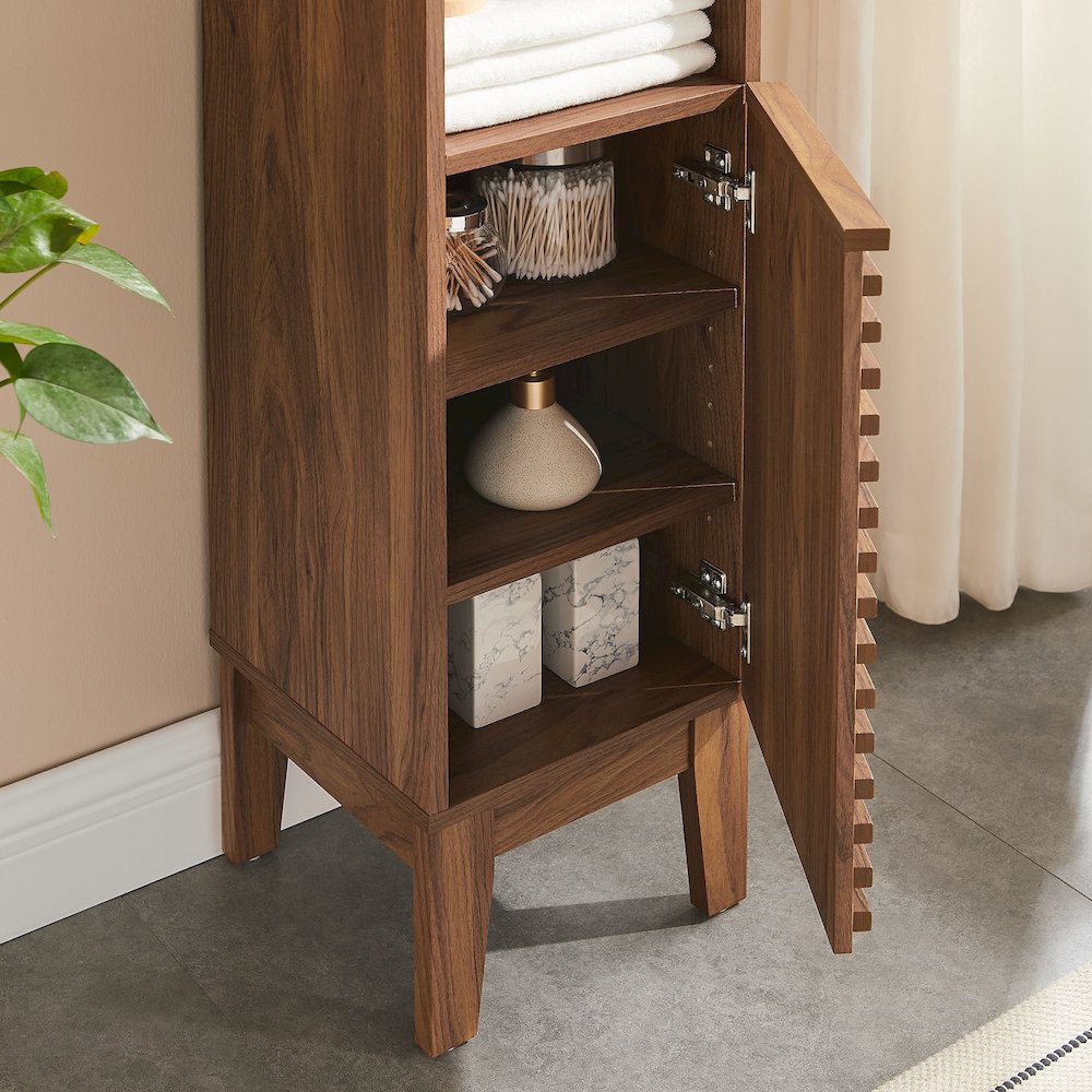 Render Tall Narrow Bathroom Storage Cabinet. Picture 10