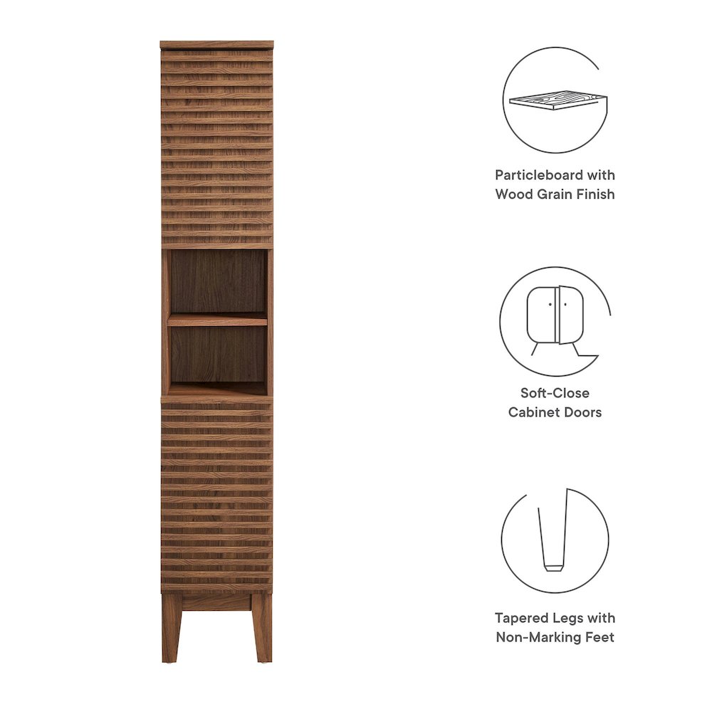 Render Tall Narrow Bathroom Storage Cabinet. Picture 2