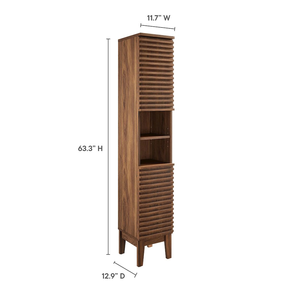 Render Tall Narrow Bathroom Storage Cabinet. Picture 3