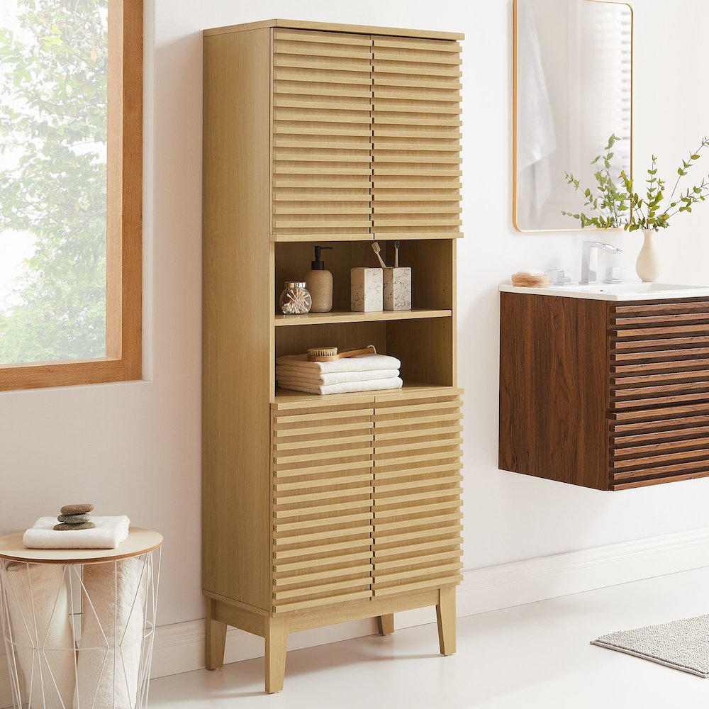 Render Tall Bathroom Storage Cabinet. Picture 8