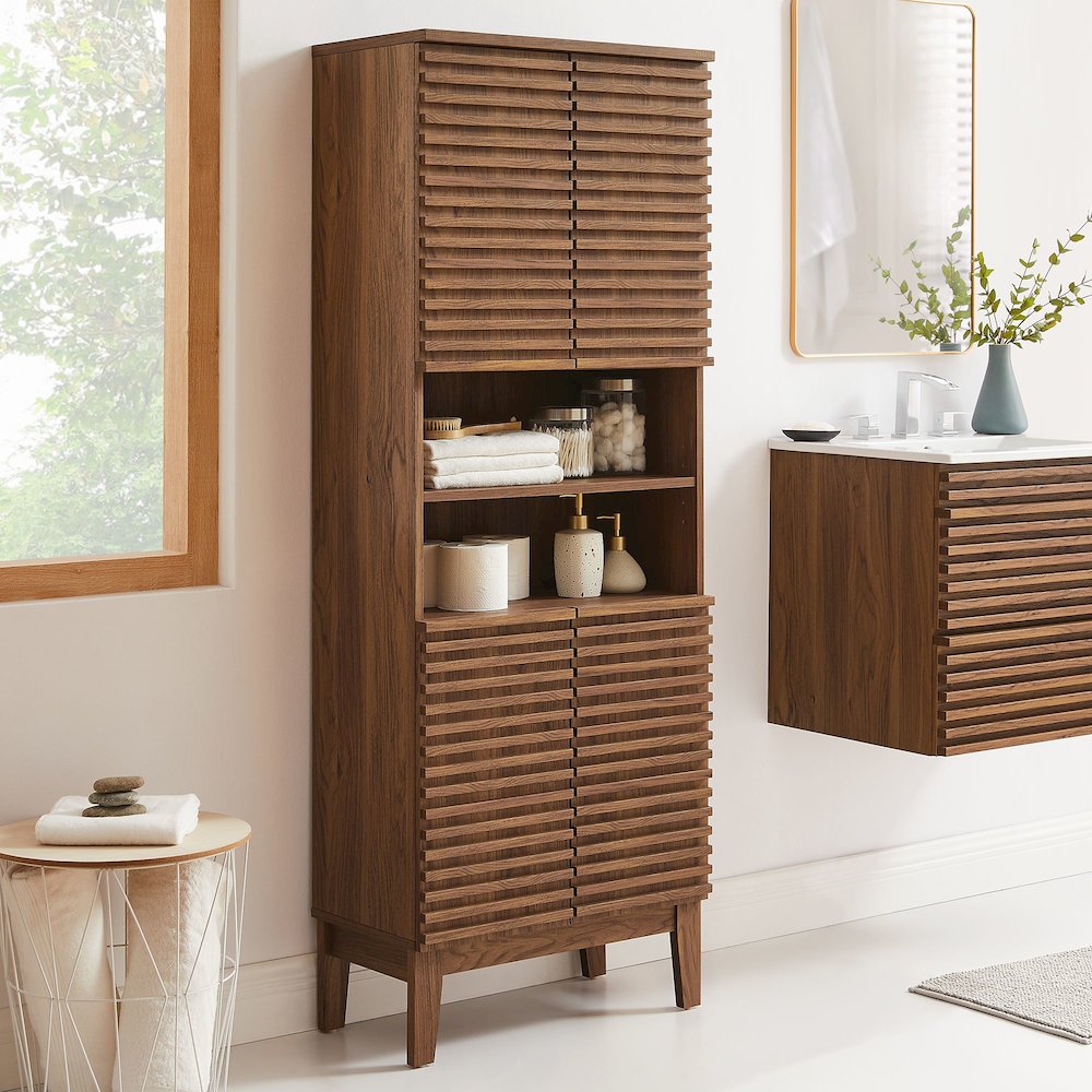 Render Tall Bathroom Storage Cabinet. Picture 8