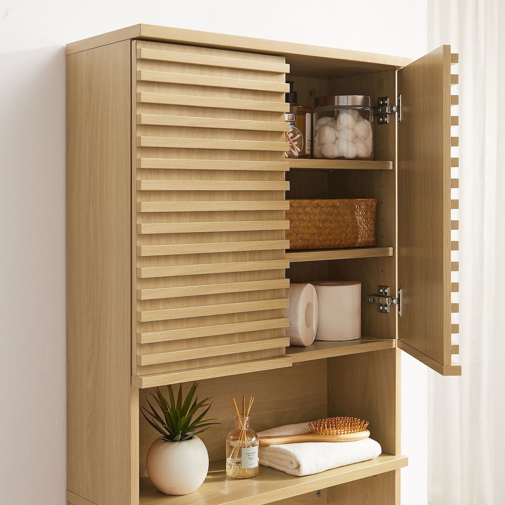 Render Over the Toilet Bathroom Storage Cabinet. Picture 9