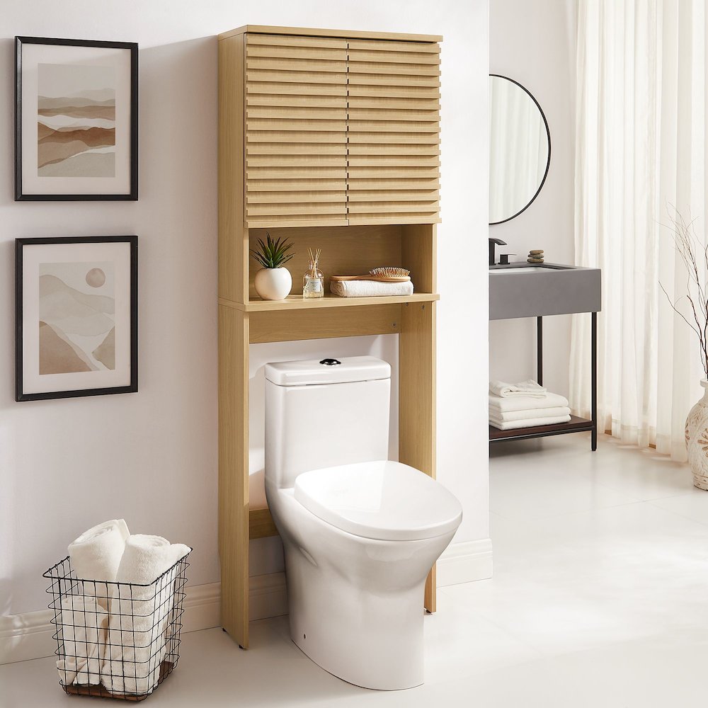 Render Over the Toilet Bathroom Storage Cabinet. Picture 8