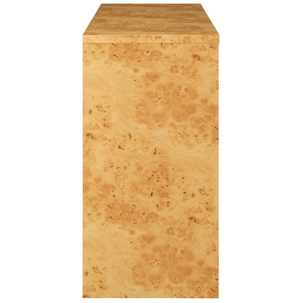 Hudson 2-Drawer Burl Wood Console Table. Picture 5