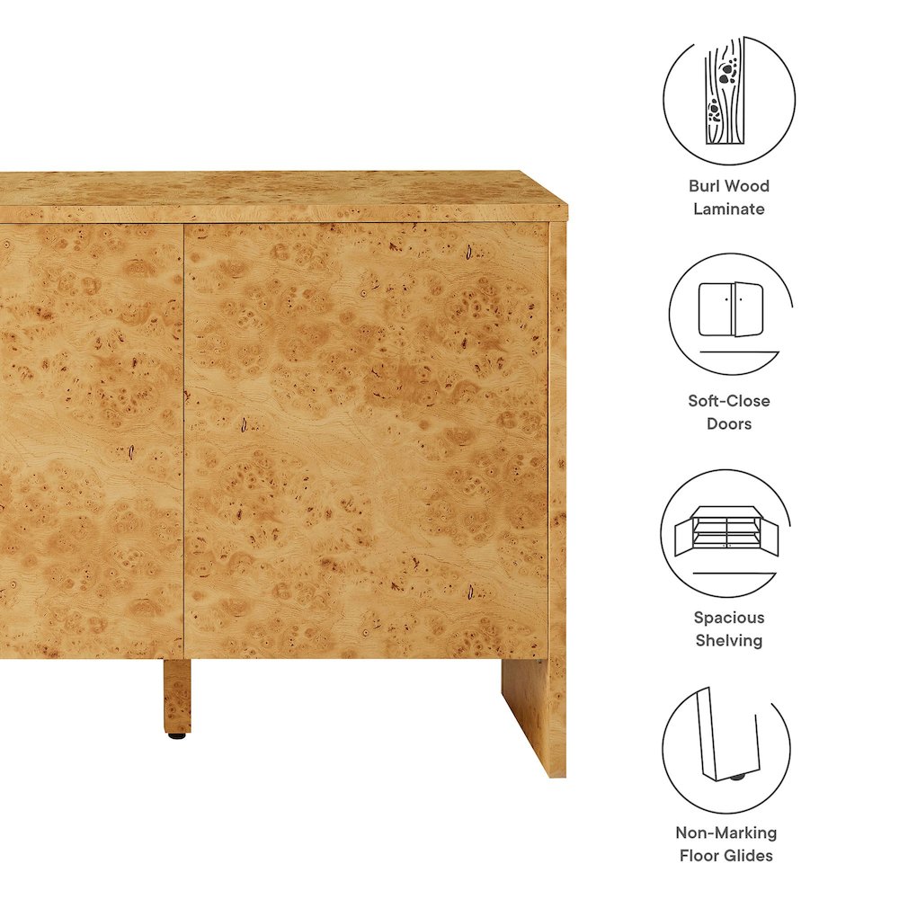 Hudson 60" Burl Wood Sideboard. Picture 3