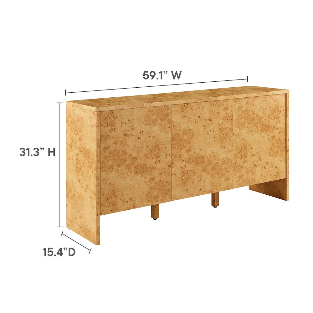 Hudson 60" Burl Wood Sideboard. Picture 2