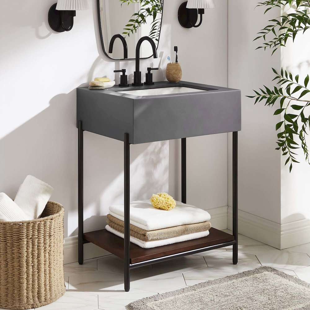 Etch 24" Bathroom Vanity with Sink. Picture 10
