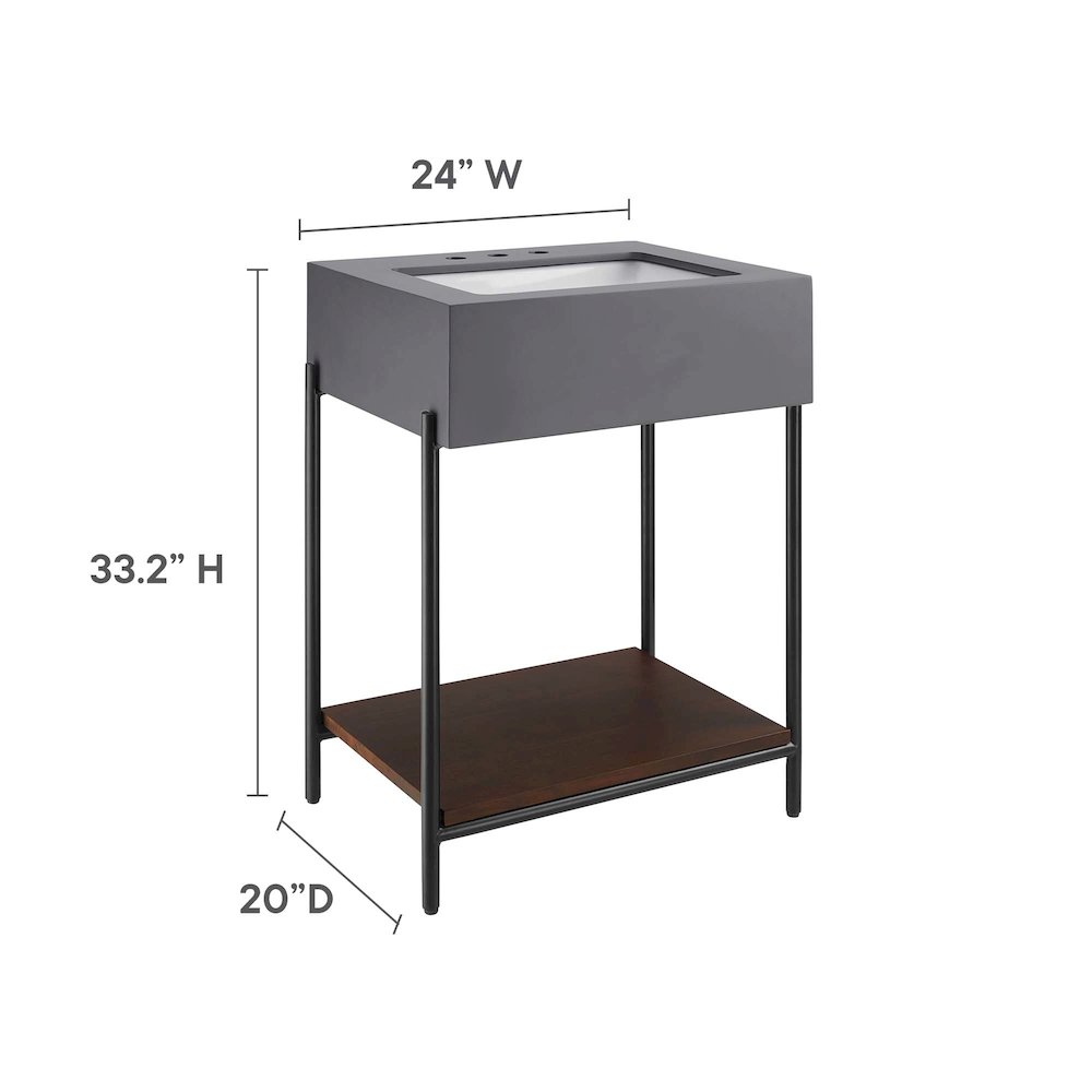 Etch 24" Bathroom Vanity with Sink. Picture 3
