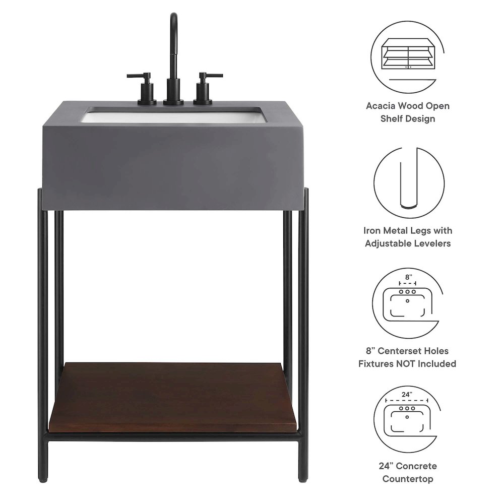 Etch 24" Bathroom Vanity with Sink. Picture 2