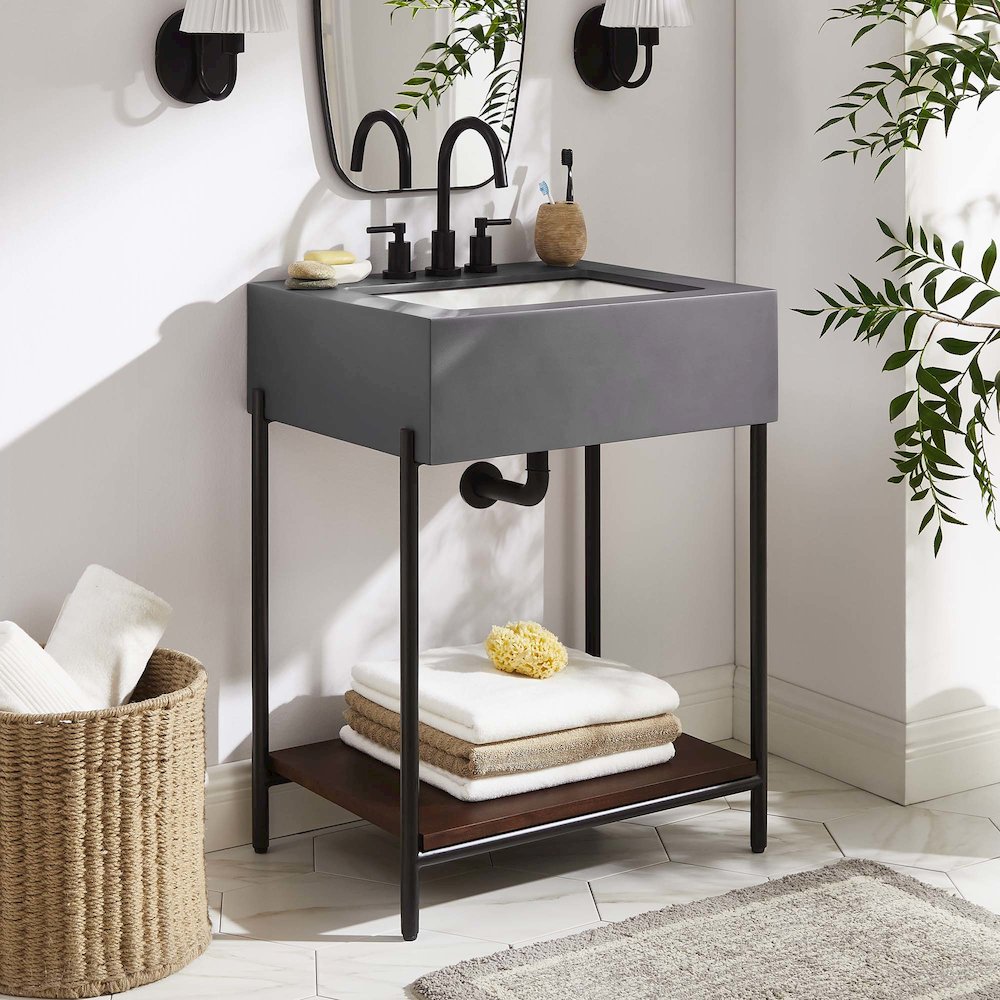 Etch 24" Bathroom Vanity with Sink. Picture 9