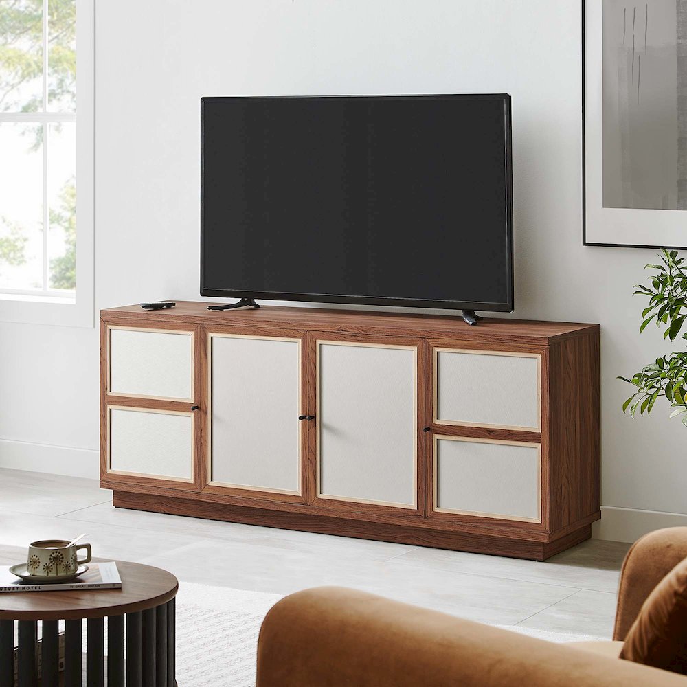 Capri 63" Wood Grain TV Console. Picture 9