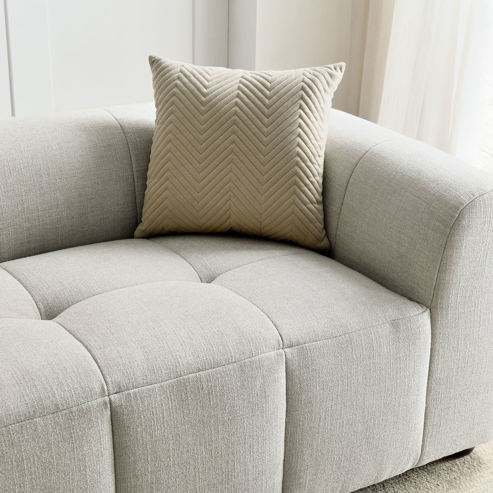 Liana Upholstered Fabric Sofa. Picture 9