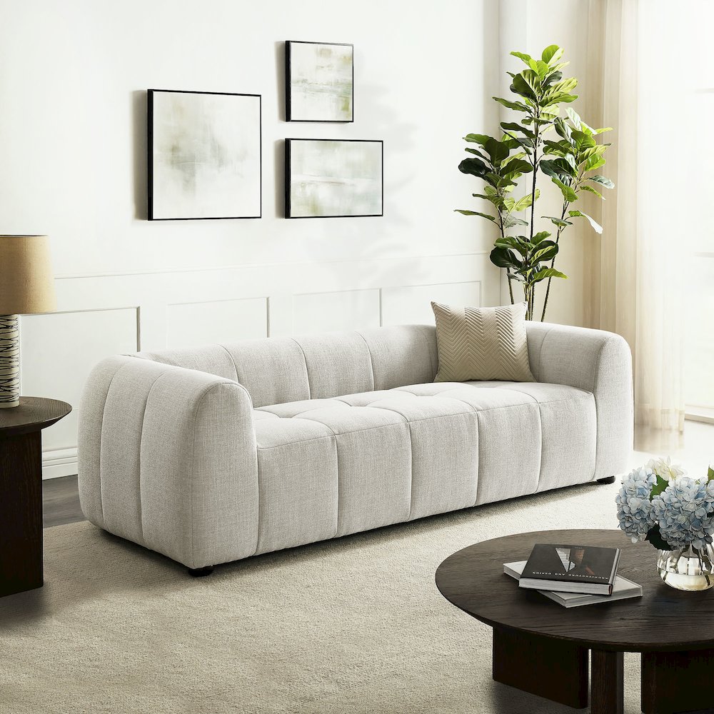 Liana Upholstered Fabric Sofa. Picture 8