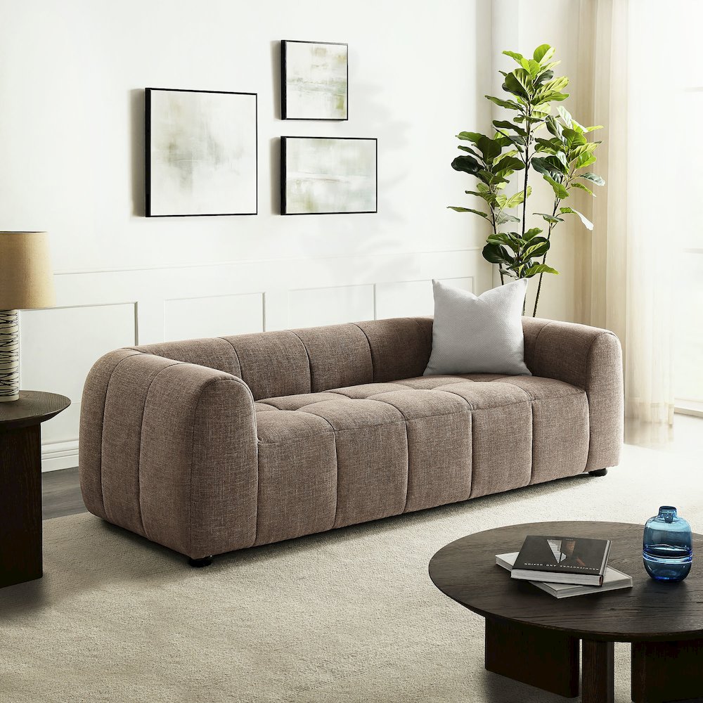 Liana Upholstered Fabric Sofa. Picture 8