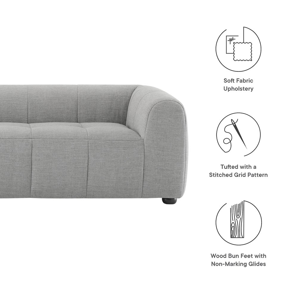 Liana Upholstered Fabric Sofa. Picture 2
