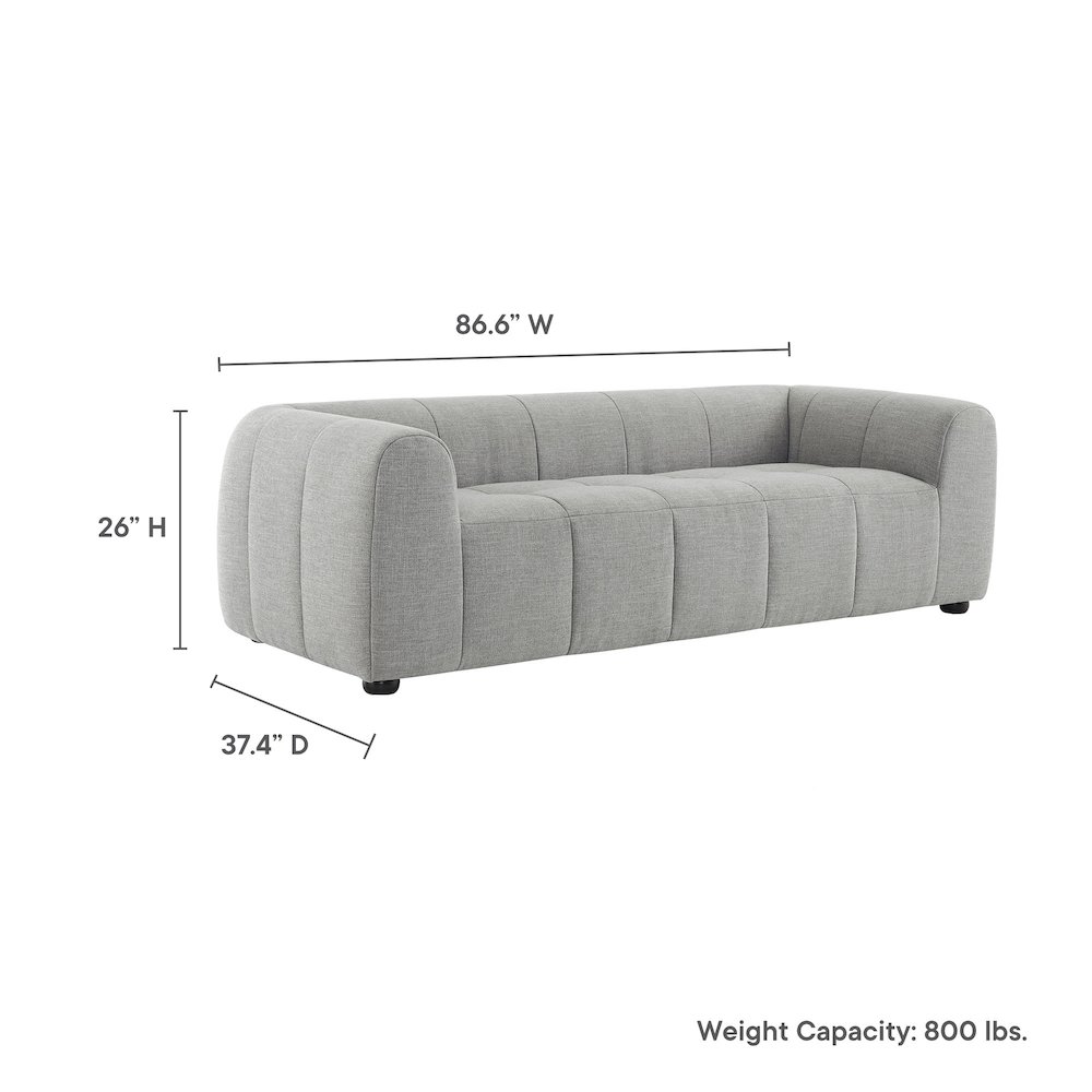 Liana Upholstered Fabric Sofa. Picture 3
