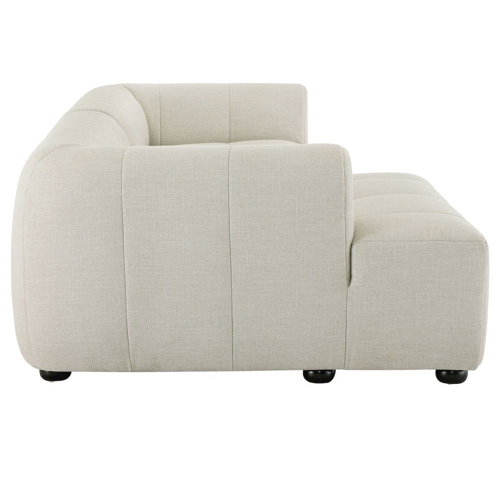 Liana Left-Facing Upholstered Fabric Modular Sofa with Chaise. Picture 4