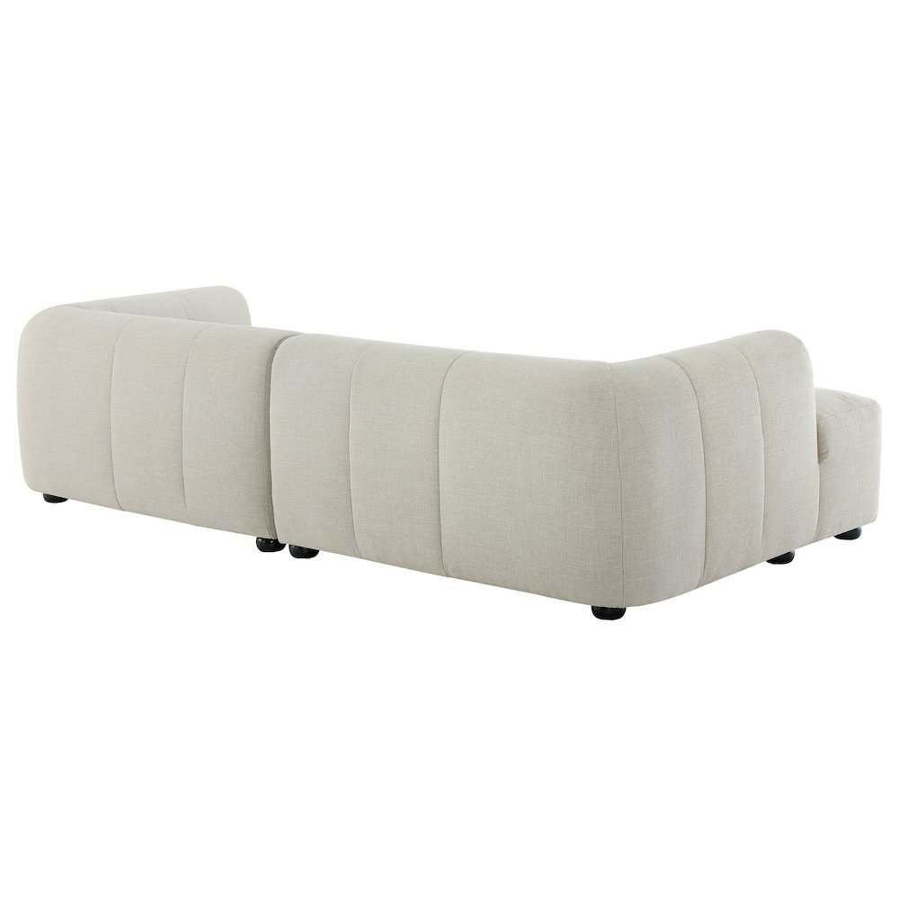 Liana Left-Facing Upholstered Fabric Modular Sofa with Chaise. Picture 5