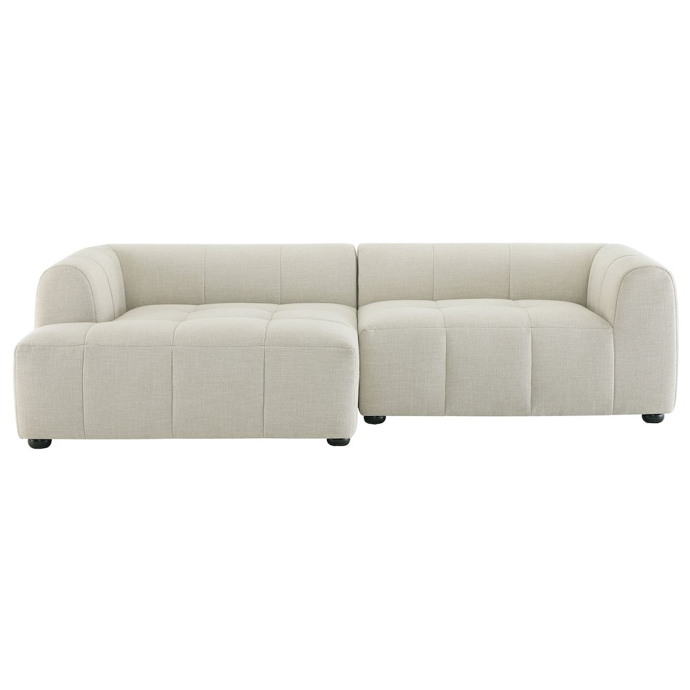 Liana Left-Facing Upholstered Fabric Modular Sofa with Chaise. Picture 6