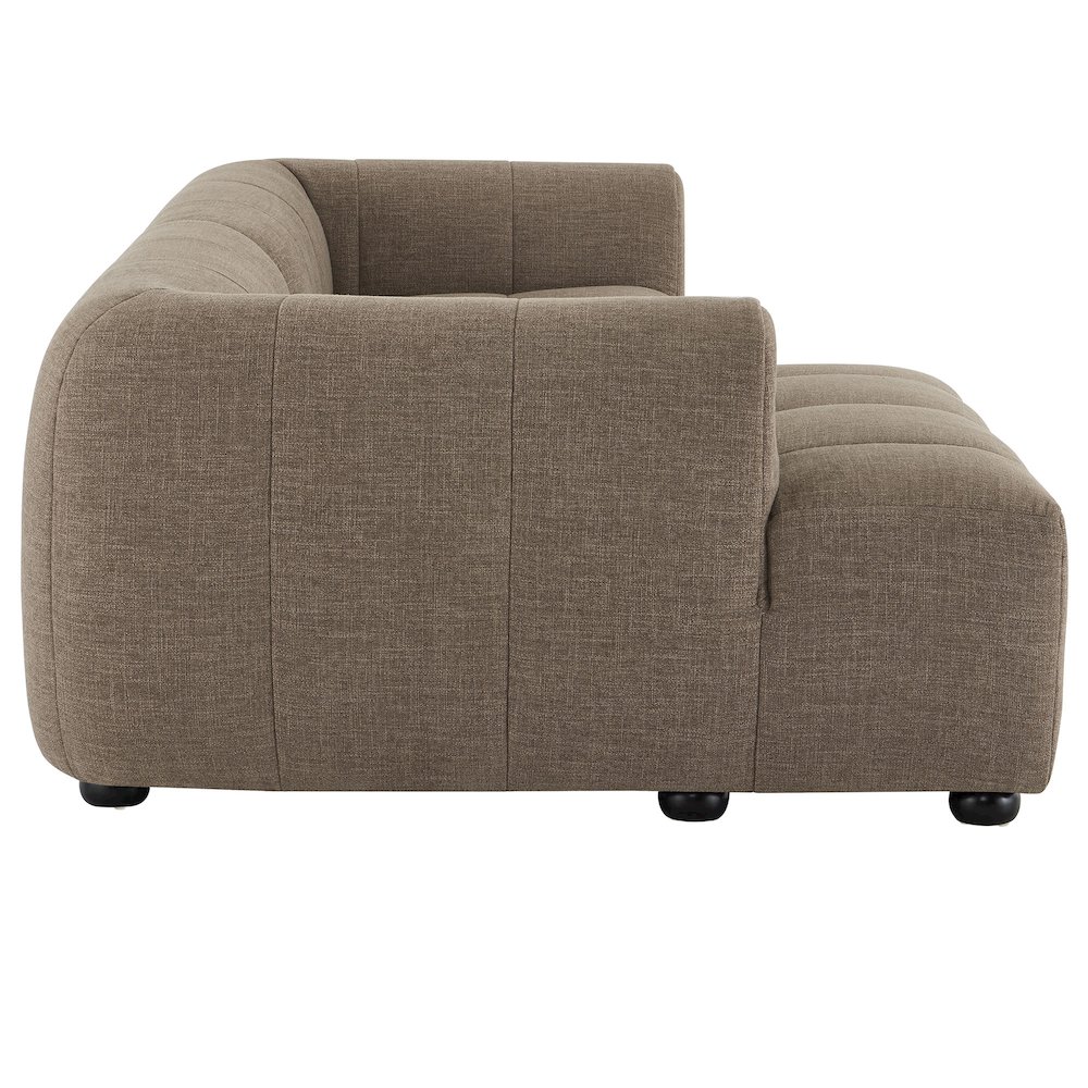 Liana Left-Facing Upholstered Fabric Modular Sofa with Chaise. Picture 4