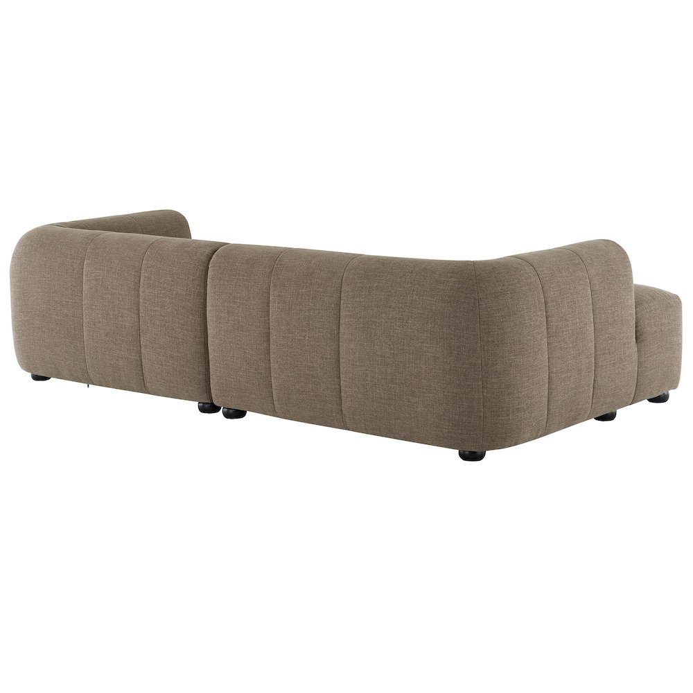 Liana Left-Facing Upholstered Fabric Modular Sofa with Chaise. Picture 5