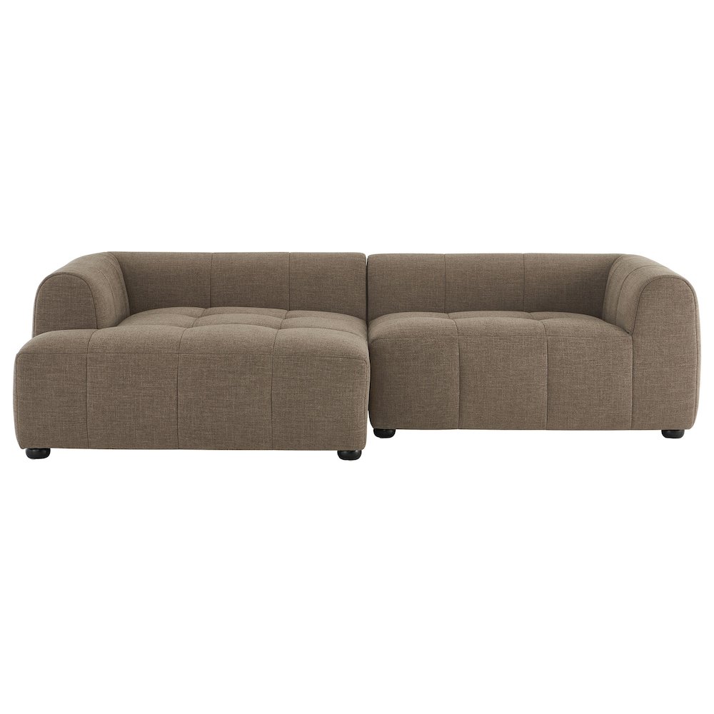 Liana Left-Facing Upholstered Fabric Modular Sofa with Chaise. Picture 6