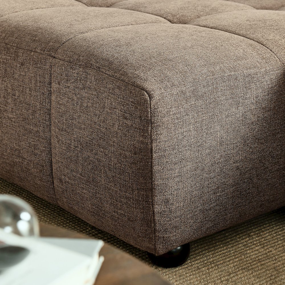 Liana Left-Facing Upholstered Fabric Modular Sofa with Chaise. Picture 8