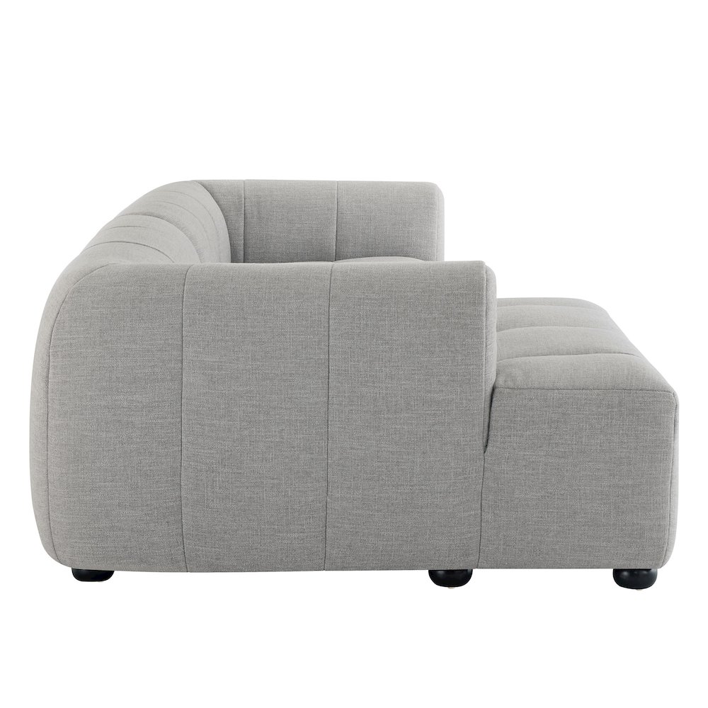 Liana Left-Facing Upholstered Fabric Modular Sofa with Chaise. Picture 4