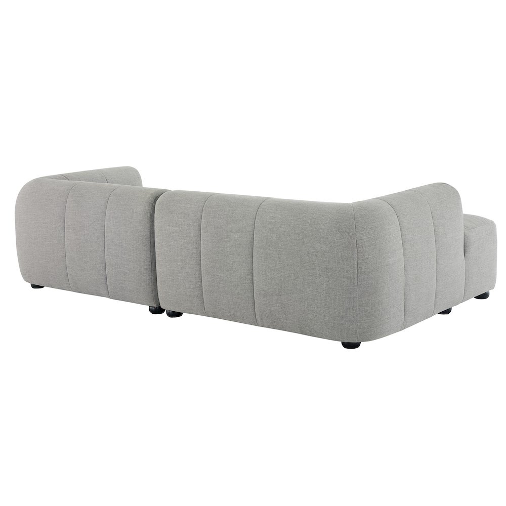 Liana Left-Facing Upholstered Fabric Modular Sofa with Chaise. Picture 5