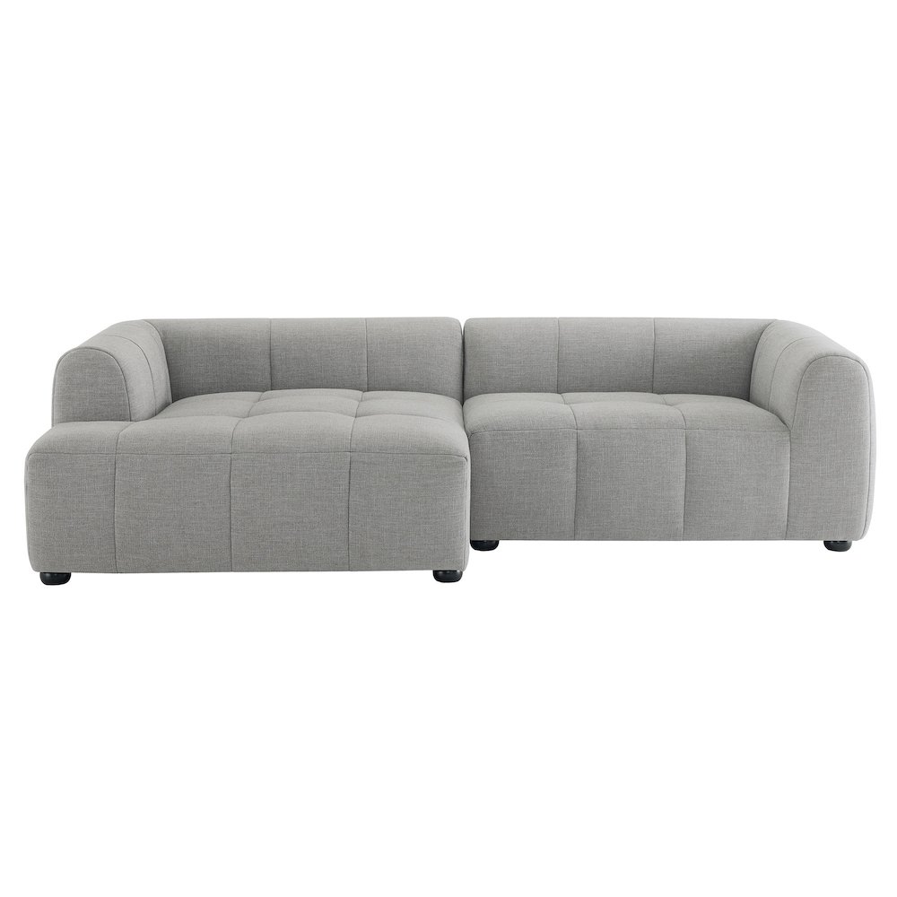 Liana Left-Facing Upholstered Fabric Modular Sofa with Chaise. Picture 6