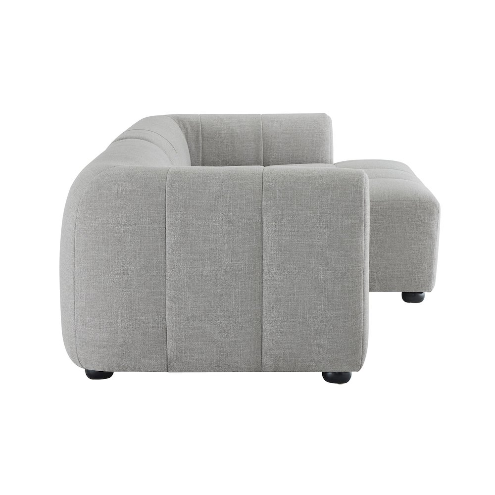 Liana Right-Facing Upholstered Fabric Modular Sofa with Chaise. Picture 4