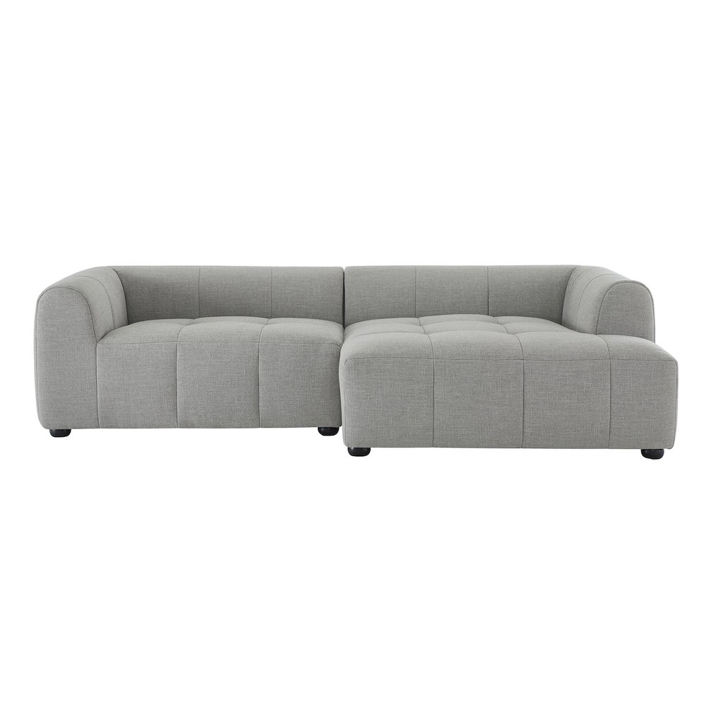 Liana Right-Facing Upholstered Fabric Modular Sofa with Chaise. Picture 6