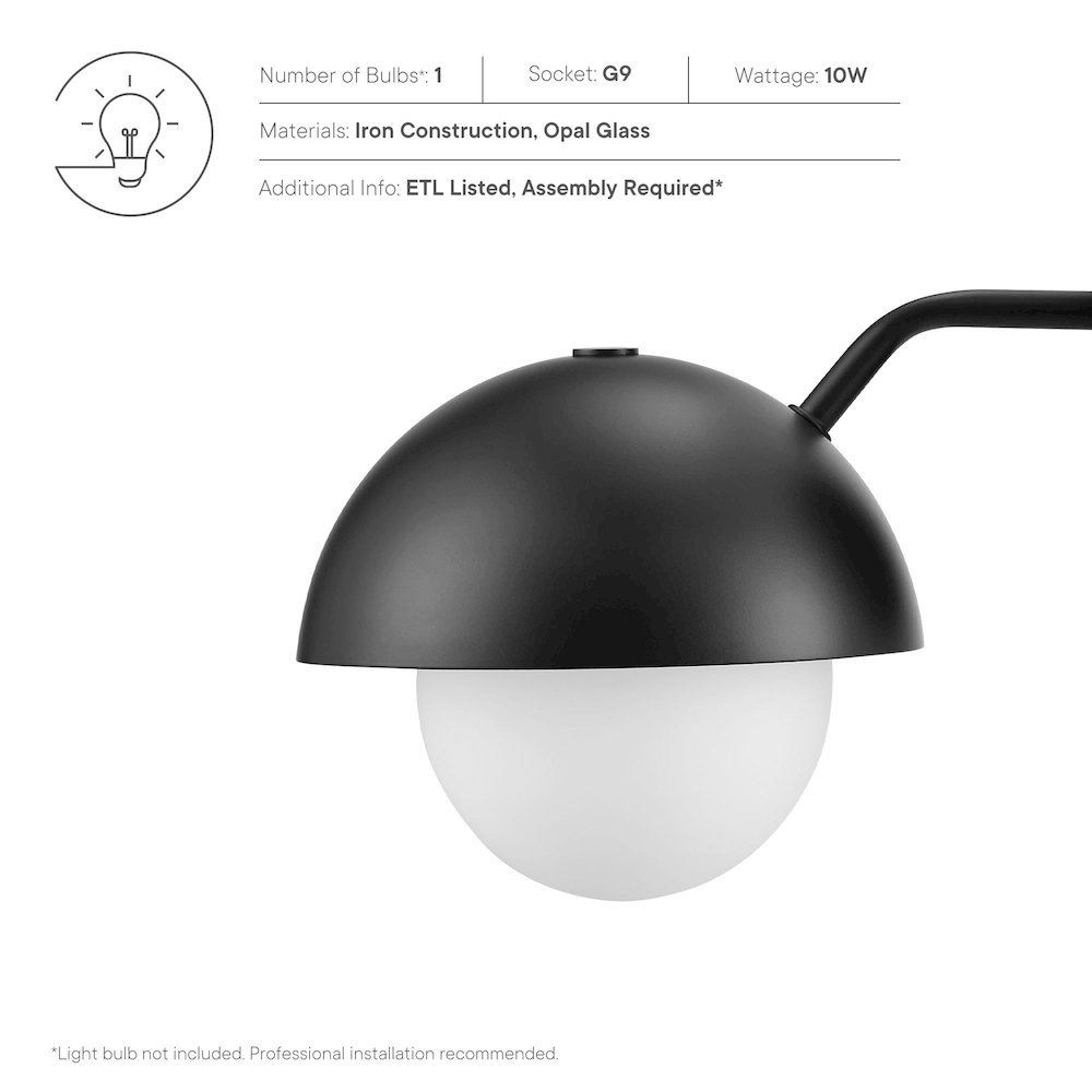 Eclipse Globe Wall Sconce. Picture 4