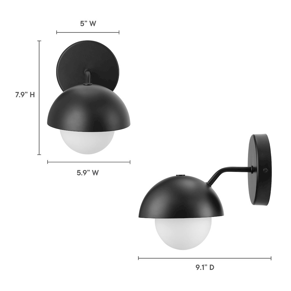 Eclipse Globe Wall Sconce. Picture 2