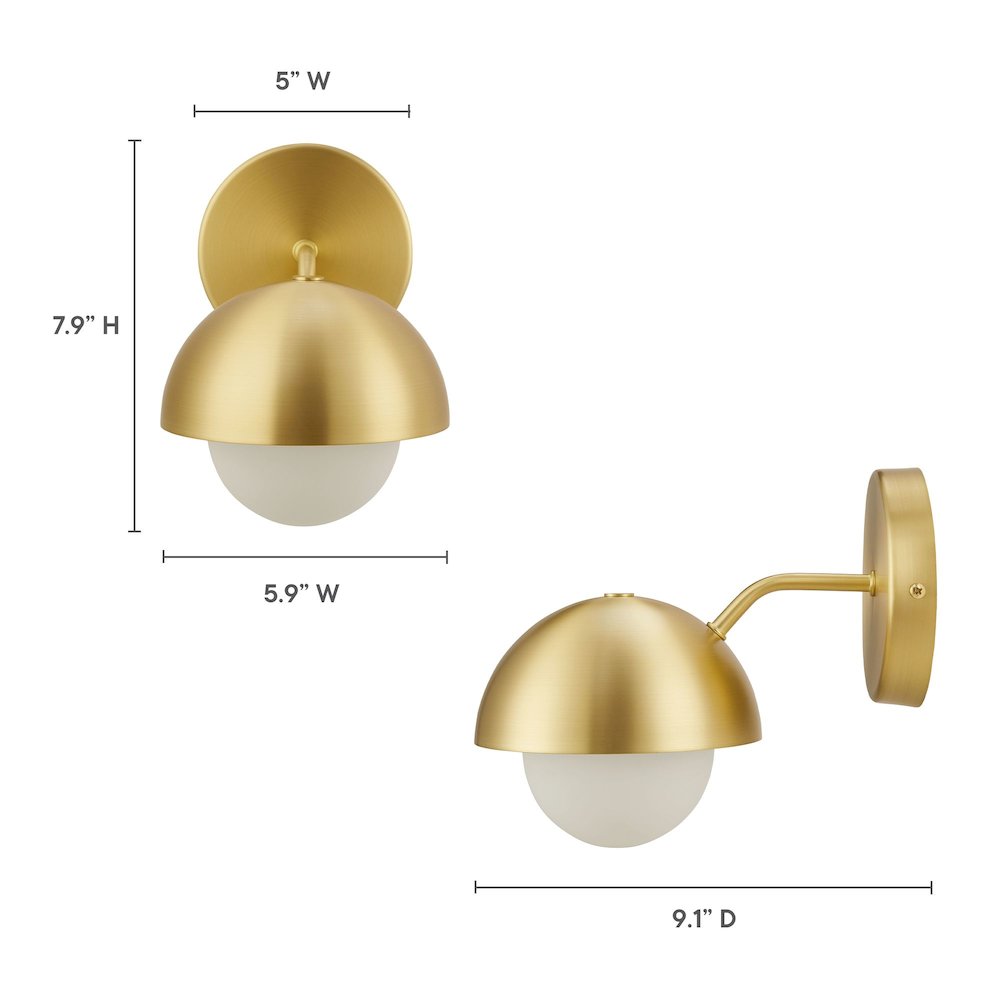 Eclipse Globe Wall Sconce. Picture 2