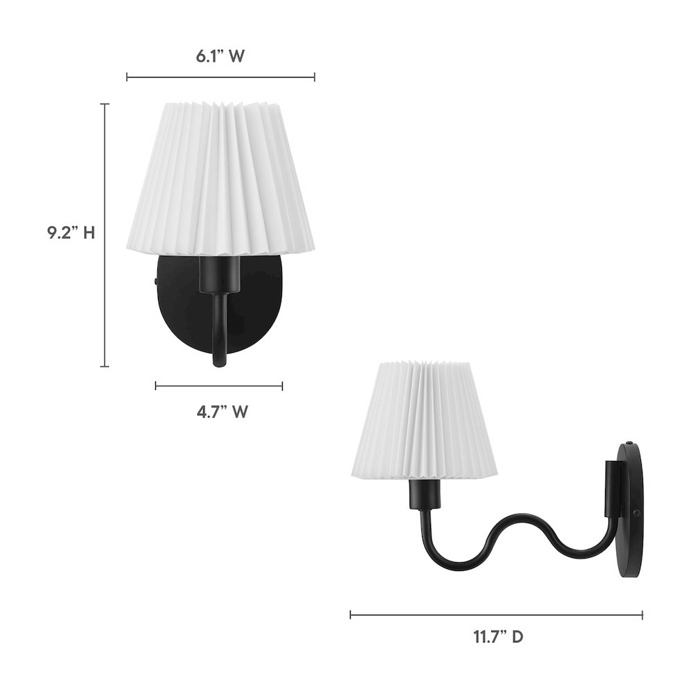 Wave Squiggle Arm Wall Sconce. Picture 2