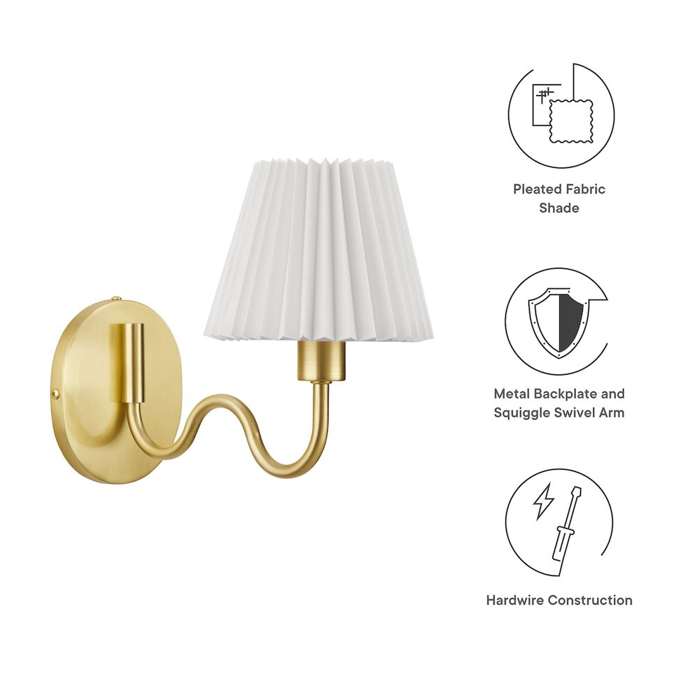 Wave Squiggle Arm Wall Sconce. Picture 4