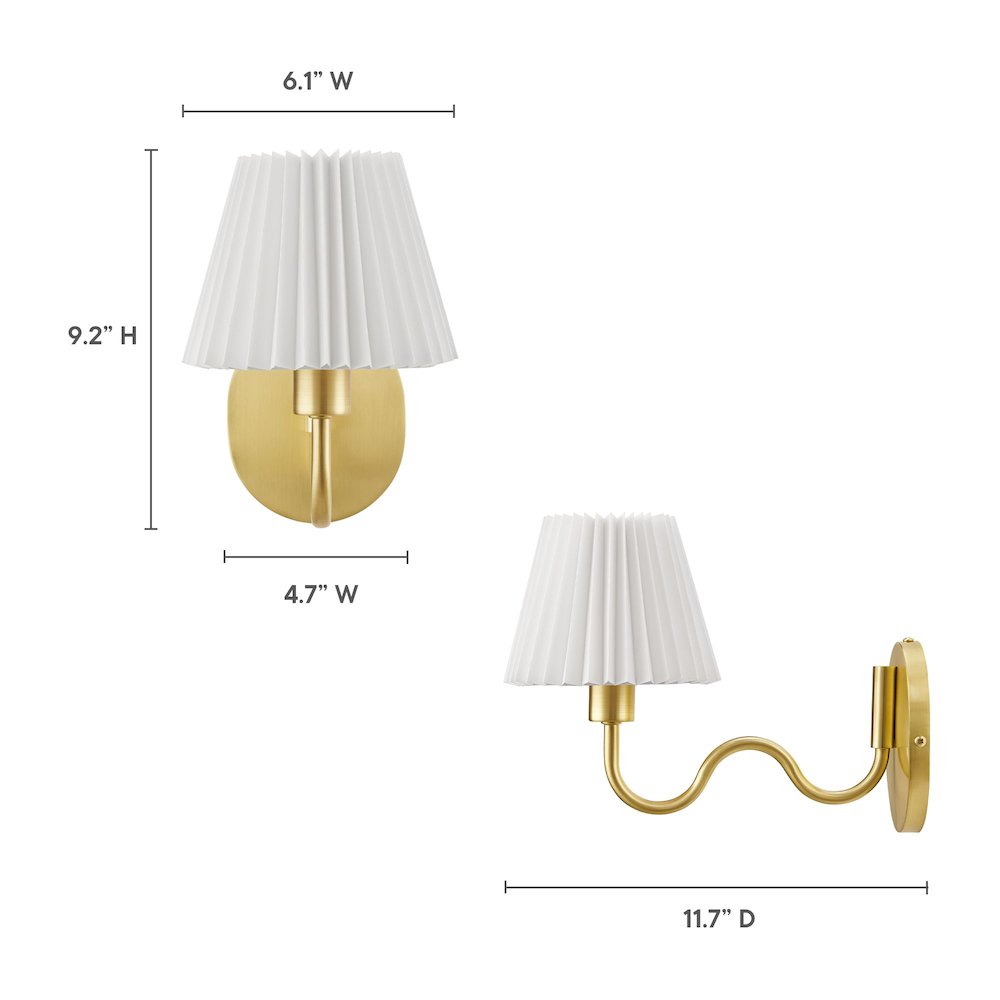 Wave Squiggle Arm Wall Sconce. Picture 2