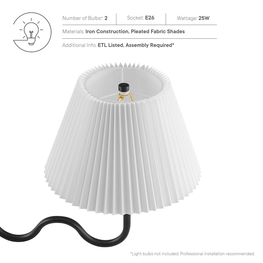 Wave Squiggle 2-Arm Pendant Light. Picture 3