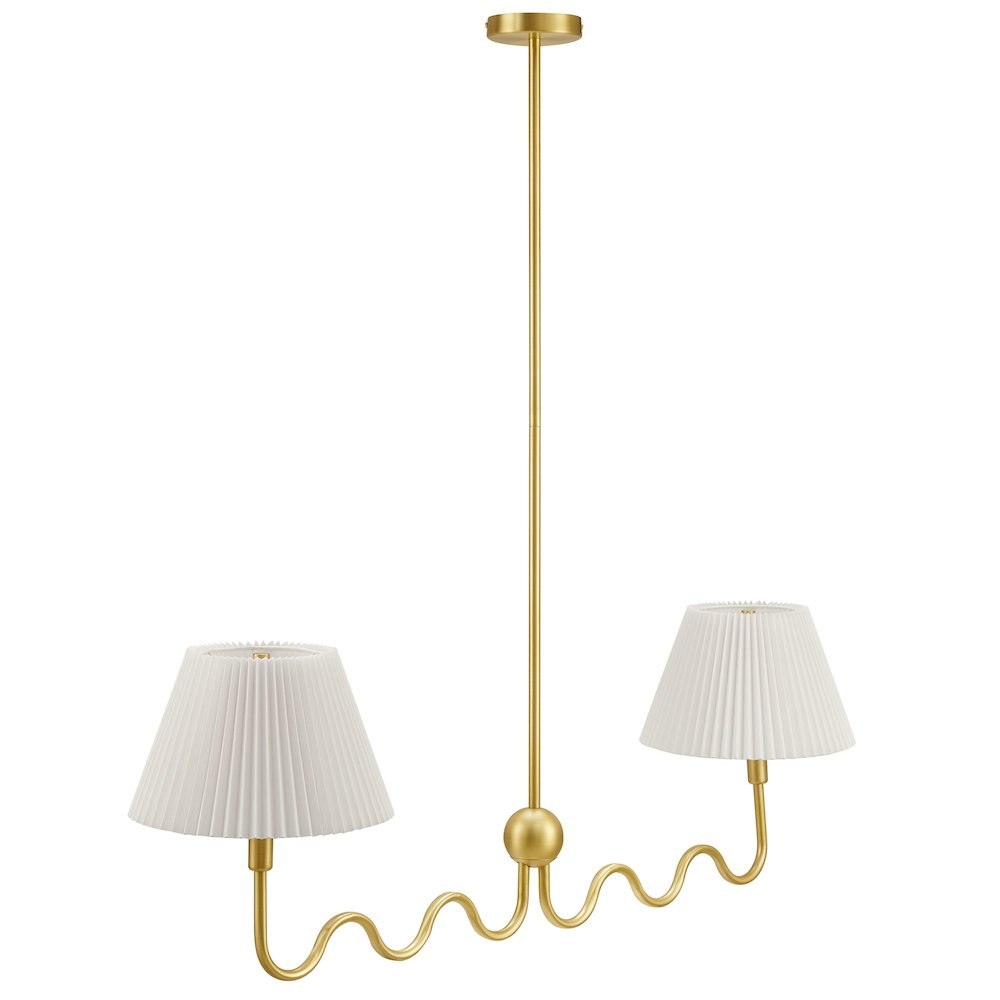 Wave Squiggle 2-Arm Pendant Light. Picture 1